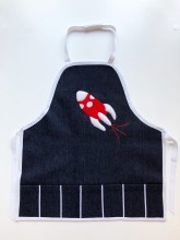 Art Apron Handmade Rocket