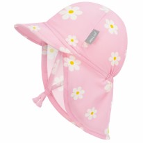 Baby Cap Pink Daisy 0-3m