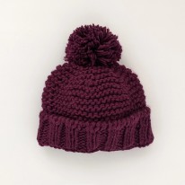 Beanie Plum 0-6m