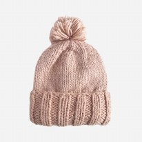 Classic Pom Hat Blush 3-6m