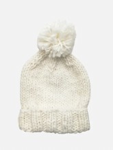 Classic Pom Hat Cream 3-6m