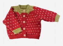 Cotton Strawberry Cardi 0-6m