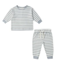 Cozy Set Blue Stripe 3-6m
