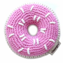 Crochet Rattle Donut Pink