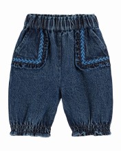 Embroidered Denim Pants 3-6m
