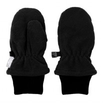 Fleece Mittens Black 3-9m