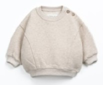 Fleece Pullover Oatmeal 3-6m