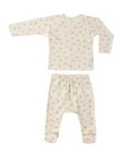 Footed Pant Set Flower nb