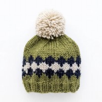 Geo Beanie Mossy 0-6m
