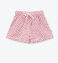 Gingham Short Rose 3-6m