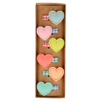 Hair Clips Felt Heart