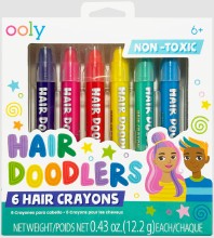Hair Doodles Crayons- Set x 6
