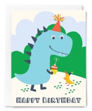 Happy Birthday Dinosaur Card