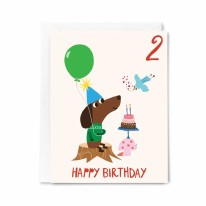 Happy Birthday Two Year Old Card