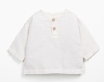 Ivory Button Shirt 3-6m