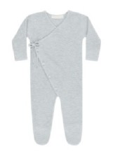 Knit Footie Dusty Blue nb