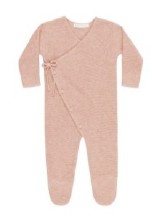 Knit Footie Rose nb