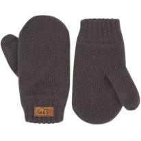 Knit Mittens Dark Grey 3-9m