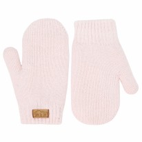 Knit Mittens Light Pink 3-9m