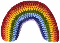 Knit Rainbow Rattle