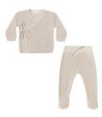 Knit Wrap Set Oatmeal nb