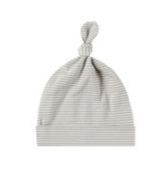 Knotted Baby Hat Blue Str 0-6m