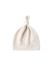 Knotted Baby Hat Oat 0-6m