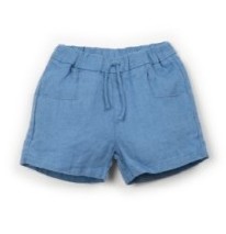 Linen Shorts Azure 2-3y