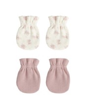 Mitten Set Mauve/Flower Field