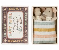 Mouse Baby Twins in Matchbox