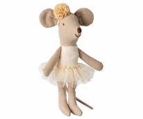 Mouse Ballerina Little Sister in Off White