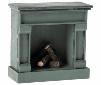 Mouse Fireplace in Blue