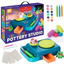 Neon Glow Pottery Studio