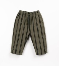 Olive Striped Pant 3-6m