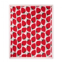 Org Blanket Strrawberry Field