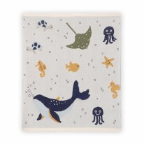 Organic Blanket Ocean Life 3D