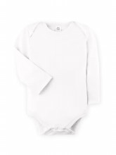 Organic LS Onesie White 0-3m