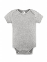 Organic SS Onesie HGrey 0-3m