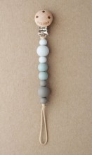 Pacifier Clip Kira Grey