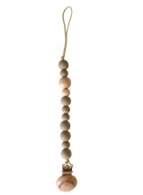 Pacifier Clip Wood & Grey