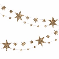 Party Garland Eco Glitter Gold Stars