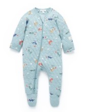 Quilted Dragon Footie 0-3m