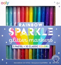 Rainbow Glitter Markers