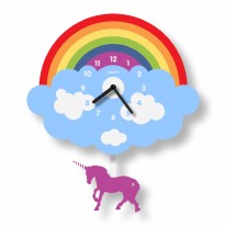 Pendulum Clock Rainbow Unicorn