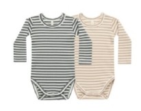 Rib Onesie Indigo Stripe 0-3m