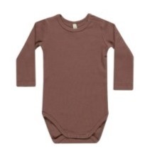 Rib Onesie Plum 0-3m