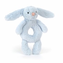 Ring Rattle Bashful Bunny Blue