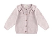 Ruffle Cardigan Lilac 3-6m