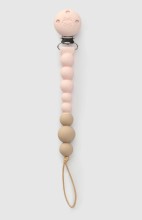Silicone Pacifier Clip OneC Pink Quartz