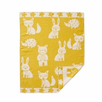 Smile Brushed Blanket Yellow